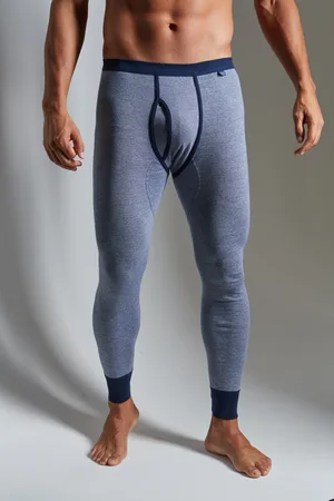Clipper Lange Unterhose, (Packung, 2 St.), modische Optik: Jeans meliert, tolle Qualität