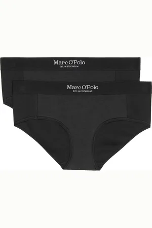 Marc O’ Polo Panty »Iconic Rib woven«, (2er Pack), mit breitem Logobund