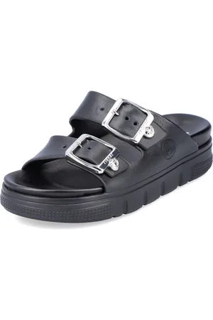 Rieker Pantolette, Plateau, Sommerschuh, Schlappen in Weite G (=weit)