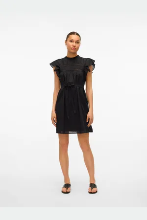 VERO MODA Minikleid »VMTRINE SL SHORT LACE DRESS WVN GA NOOS«
