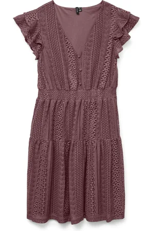 VERO MODA Minikleid »VMHONEY LACE V-NECK SHORT DRESS WVN GA«