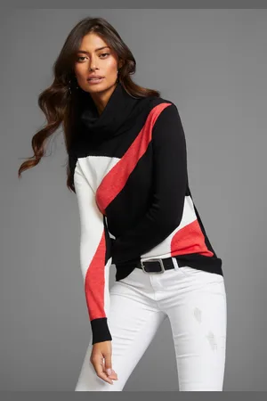 Laura Scott Schalkragenpullover, mit Colorblock