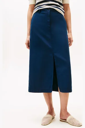 Tommy Hilfiger Webrock »CO TENCEL MIDI SKIRT«, mit Schlitz