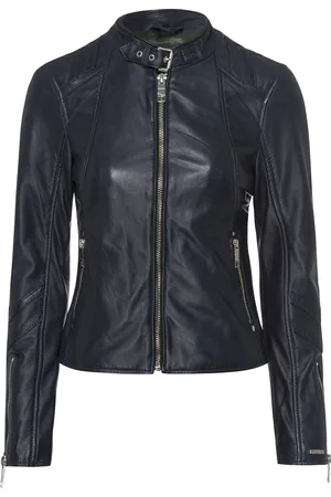 Maze Lederjacke, mit Fast-forward-Applikationen