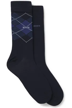 HUGO BOSS Socken »2P RS Argyle CC«, (Packung, 2 Paar, 2er Pack), mit Schriftzug