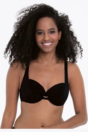 Rosa Faia Bügel-Bandeau-Bikini-Top »Hermine«, mit schöner Raffung und Zierring vorn