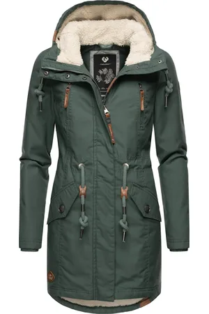 Ragwear Wintermantel »Wintermantel Elsie«, stylischer Winterparka mit Kapuze und Teddyfleece