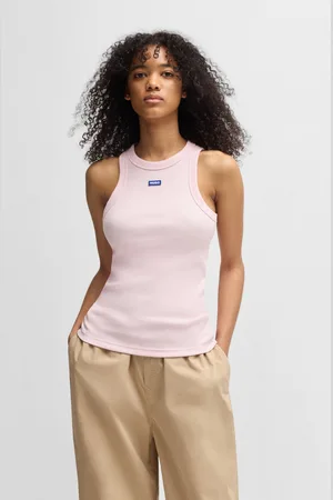 Hugo Blue Tanktop »Easy Tank_B«, Rippware aus Baumwollmischung mit Elasthan