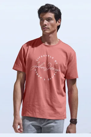 john devin T-Shirt, Rundhalsshirt mit Print aus reiner Baumwolle