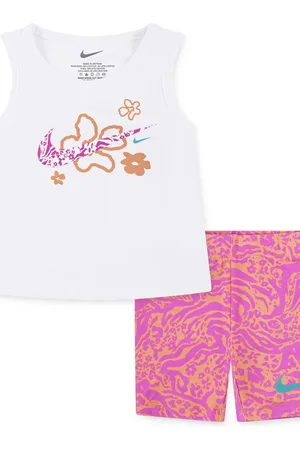 Nike Top & Shorts »NKG WILD FLOWER AOP BIKE SHORT«, für Kinder