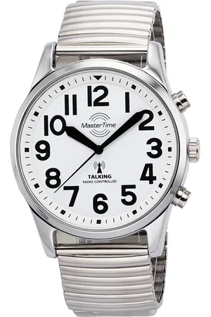 Master Time Funkuhr »Sprechende Funkuhr«, Armbanduhr, Quarzuhr, Herrenuhr, Flexband, Zugband