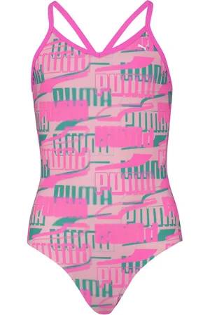 PUMA Badeanzug, mit allover Logoprint