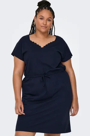 ONLY Jerseykleid »CARLILA S/L V-NECK KNEE DRESS JRS BS«