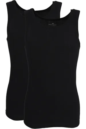 TOM TAILOR Tanktop »Montana«, (2er Pack), Rundhals-Ausschnitt, slim fit