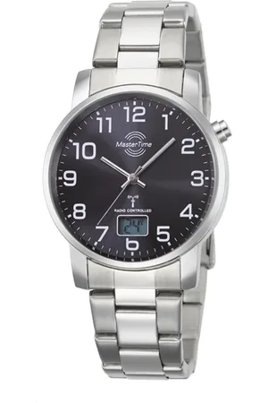 Master Time Funkuhr »Basic«, Armbanduhr, Quarzuhr, Herrenuhr, Datum, Leuchtzeiger