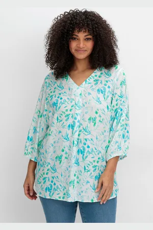 Sheego Tunika »Tunika mit Alloverdruck und 3/4-Arm«