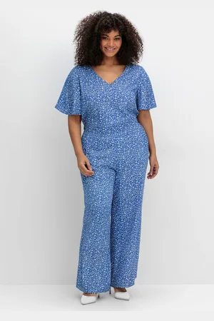 Sheego Jumpsuit »Jumpsuit mit Blümchenprint, aus Viskose«