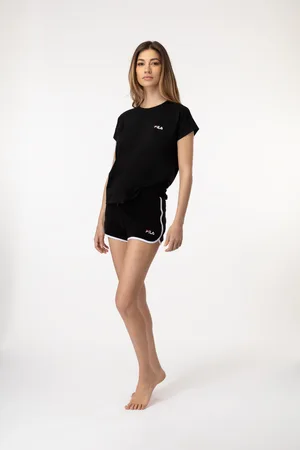 Fila Pyjama, (Set, 2 tlg.), mit kontrastreichen Paspeldetails