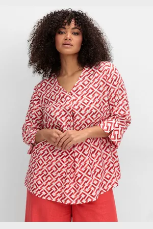 Sheego Tunika »3/4-Arm-Tunika mit Faltendetails und Grafikprint«