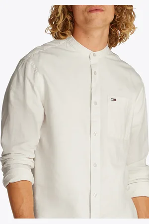 Tommy Hilfiger Langarmhemd »TJM LINEN MIX BAND COLLAR SHIRT«