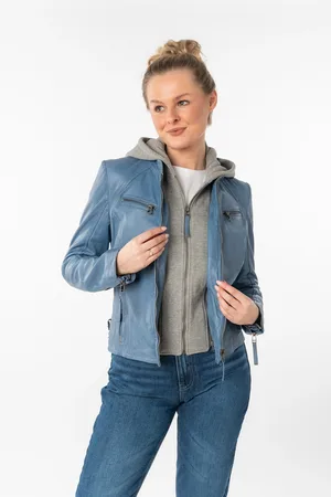 Mauritius Lederjacke »NOLA«, mit Kapuze, Two-in-One Style - mit abnehmbarer Jersey-Kapuze