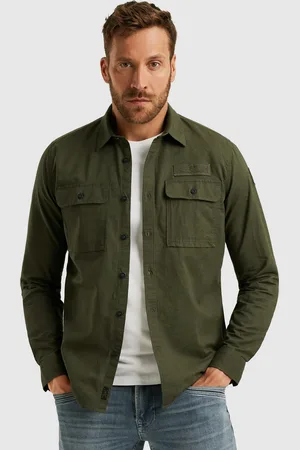 PME Legend™ Langarmhemd »Long Sleeve Shirt Cotton/linen«, mit Brusttaschen und mit Leinen