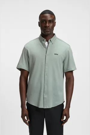 HUGO BOSS Kurzarmhemd »B_MOTION_S«, mit Logoschriftzug auf der Brust