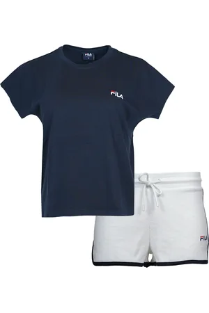 Fila Pyjama, (Set, 2 tlg.), mit kontrastreichen Paspeldetails