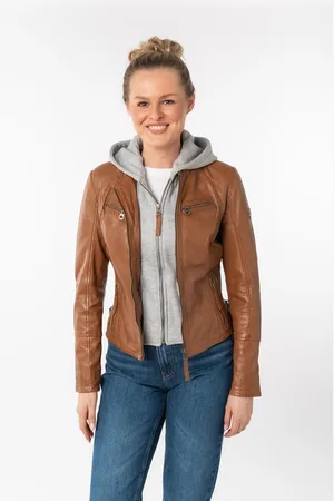 Mauritius Lederjacke »NOLA«, mit Kapuze, Two-in-One Style - mit abnehmbarer Jersey-Kapuze