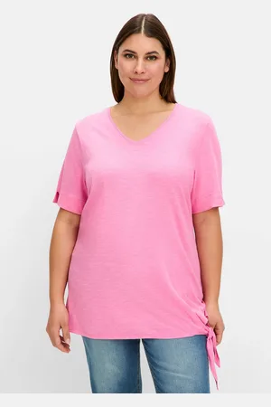 Sheego T-Shirt »Shirt mit Knotendetail am Saum«