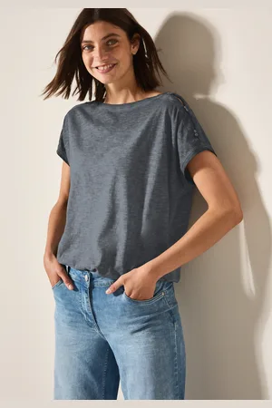 CECIL T-Shirt, mit Knopfdetail