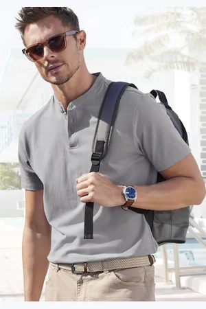 john devin Poloshirt »mit Stehkragen,«, Regular-Fit, aus Baumwoll-Piqué