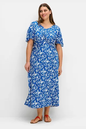 Sheego Sommerkleid »Maxikleid mit Knotendetail in der Taille«