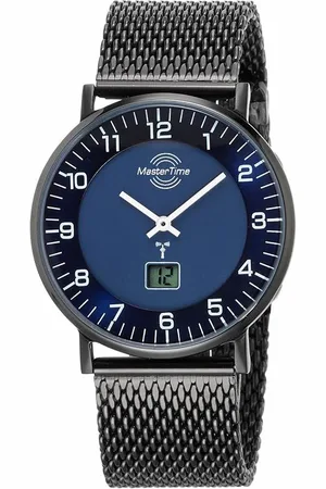 Master Time Funkuhr »Basic«, Armbanduhr, Quarzuhr, Herrenuhr, Datum, Langzeitbatterie