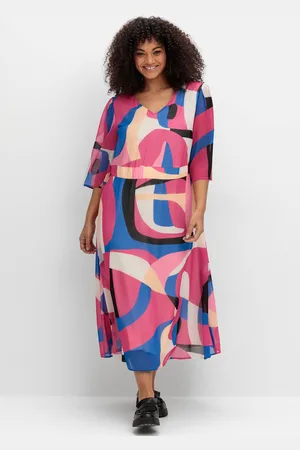 Sheego Sommerkleid »Maxikleid mit Grafikprint, im Lagenlook«