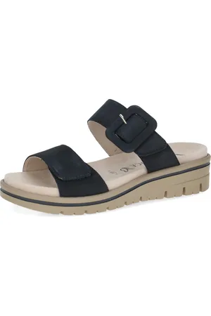 Caprice Pantolette, Keilabsatz, Bequemschuh, Schlüpfschuh mit Zierschnalle, Weite H