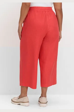 Sheego 7/8-Hose »Weite 7/8-Hose mit Schlupfbund, im Leinenmix«