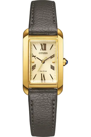 Citizen Solaruhr » L«, Armbanduhr, Damenuhr, Lederarmband, analog, Batterie-Entladungsanzeige