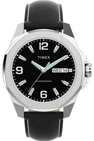 Timex Quarzuhr »ESSEX«, Armbanduhr, Herrenuhr,Lederarmband,Datum, Leuchtzeiger