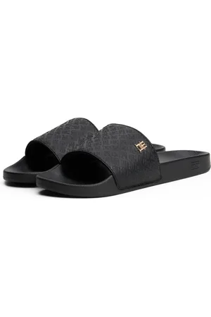 Tommy Hilfiger Pantolette »TH MONOGRAM POOLSIDE«, Bequemschuh, Sommerschuh, Schlupfschuh mit TH-Schmuckelement