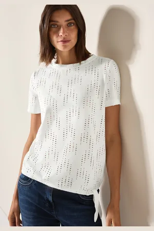 CECIL T-Shirt, mit Lochmuster