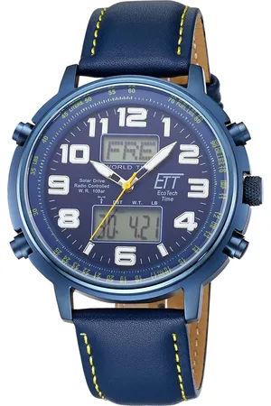 Ett Funkchronograph »Hunter«, Armbanduhr, Herrenuhr, Stoppfunktion, Datum, Solar, Lederarmband