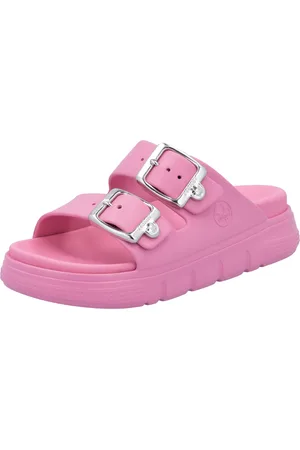 Rieker Pantolette, Plateau, Sommerschuh, Schlappen in Weite G (=weit)