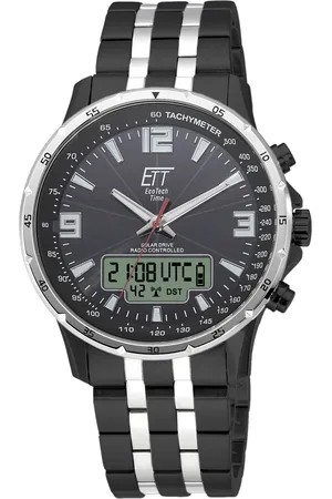 Ett Funkchronograph »Arctica«, Armbanduhr, Herrenuhr, Stoppfunktion, Datum, Solar, Edelstahlarmband