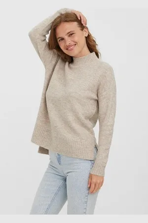 VERO MODA Stehkragenpullover »VMLEFILE OVERSIZE BOXY BLOUSE GA NOOS«