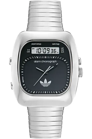 adidas Chronograph »RETRO WAVE THREE«, Armbanduhr, Herrenuhr, Damenuhr,Edelstahlarmband,Stoppfunktion,digital