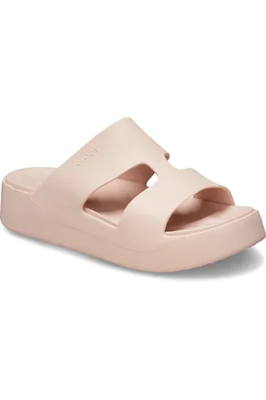 Crocs Badepantolette »Getaway Platform H-Strap«, Sommerschuh, Schlappen, Badeschuh, Poolslides, weiche Innensohle