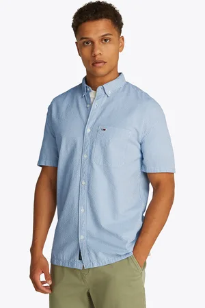 Tommy Hilfiger Kurzarmhemd »TJM REG SEERSUCKER STP SS SHIRT«, fein gestreift