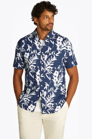 Tommy Hilfiger Leinenhemd »LINEN TROPICAL PRT SS RF SHIRT«, mit Allover Flowerprint