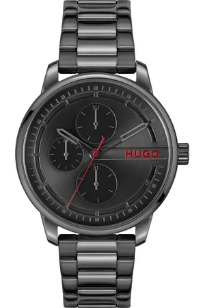 HUGO BOSS Multifunktionsuhr »#STAMP MULTI«, Armbanduhr, Quarzuhr, Herrenuhr, Datum, Edelstahlarmband